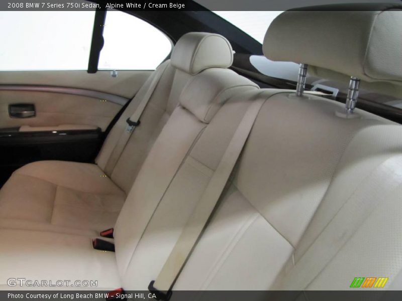 Alpine White / Cream Beige 2008 BMW 7 Series 750i Sedan