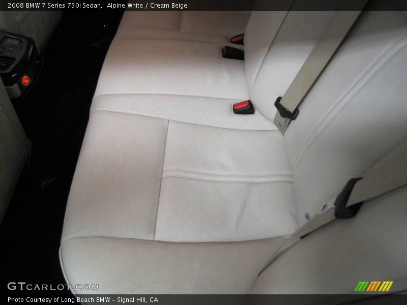 Alpine White / Cream Beige 2008 BMW 7 Series 750i Sedan