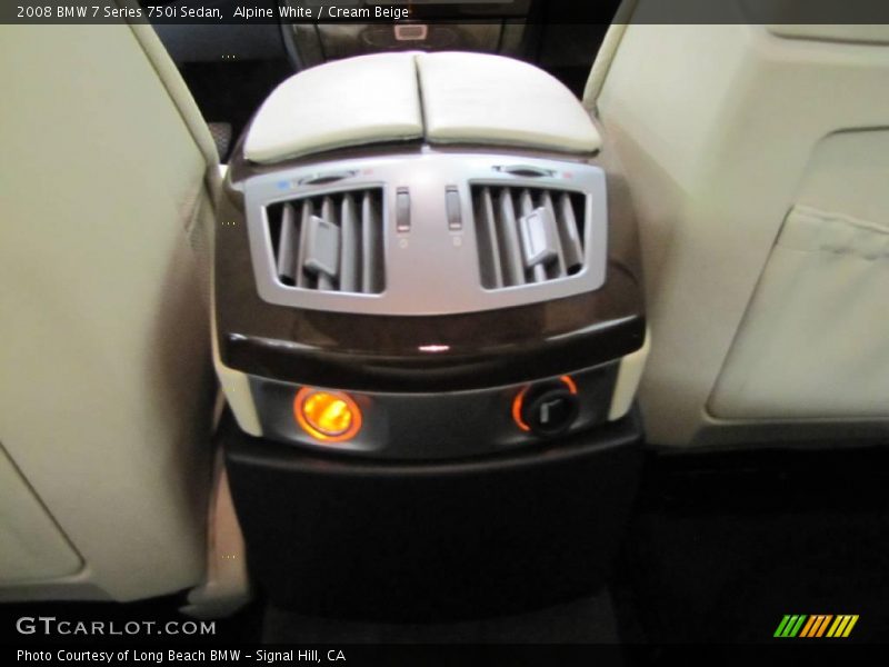 Alpine White / Cream Beige 2008 BMW 7 Series 750i Sedan