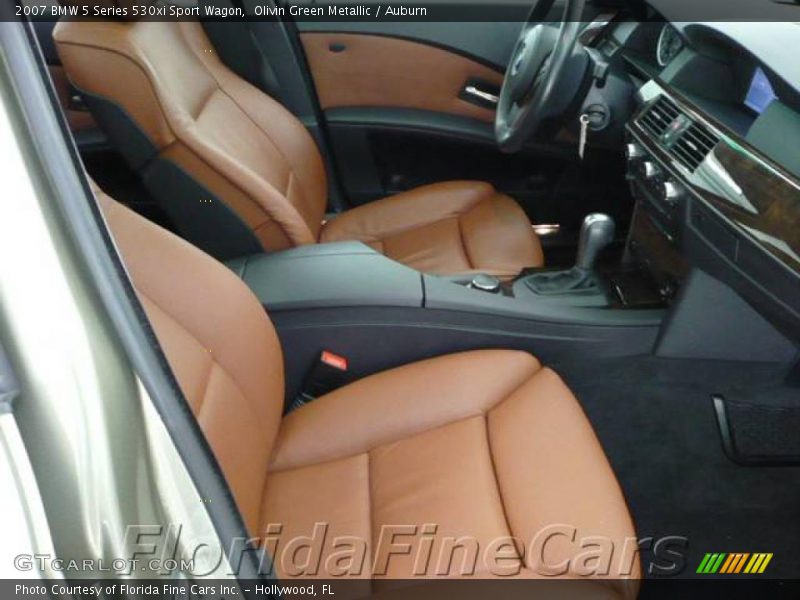 Olivin Green Metallic / Auburn 2007 BMW 5 Series 530xi Sport Wagon