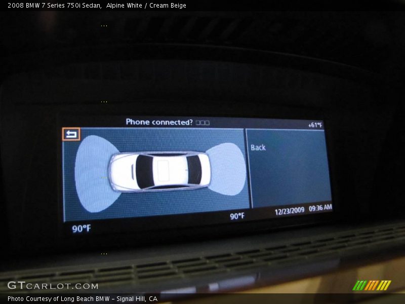 Alpine White / Cream Beige 2008 BMW 7 Series 750i Sedan