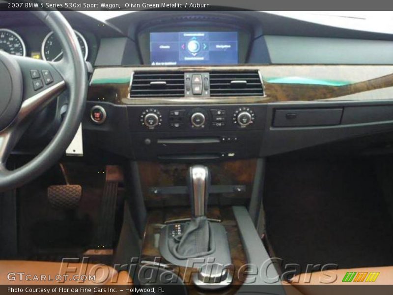 Olivin Green Metallic / Auburn 2007 BMW 5 Series 530xi Sport Wagon