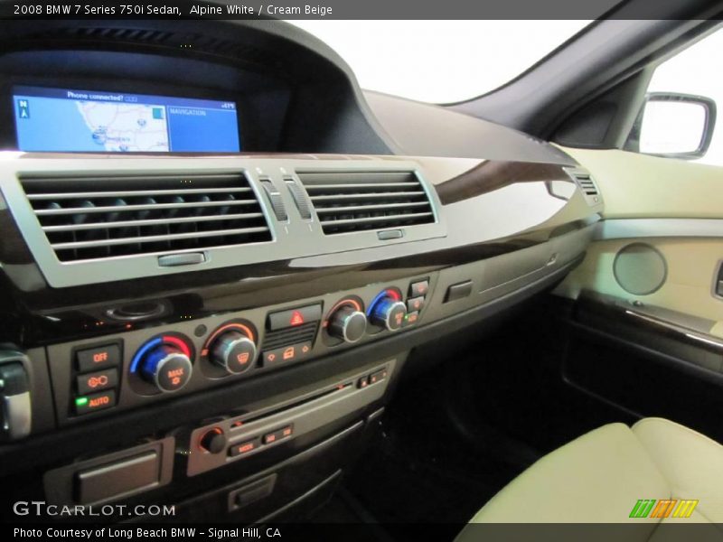 Alpine White / Cream Beige 2008 BMW 7 Series 750i Sedan