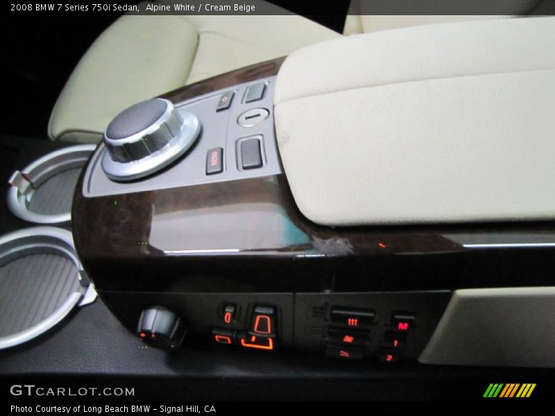 Alpine White / Cream Beige 2008 BMW 7 Series 750i Sedan