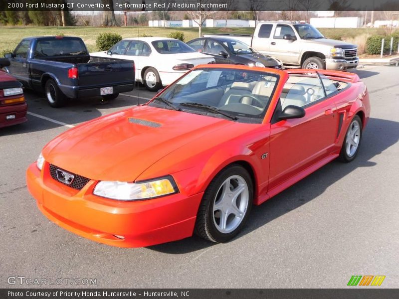 Performance Red / Medium Parchment 2000 Ford Mustang GT Convertible