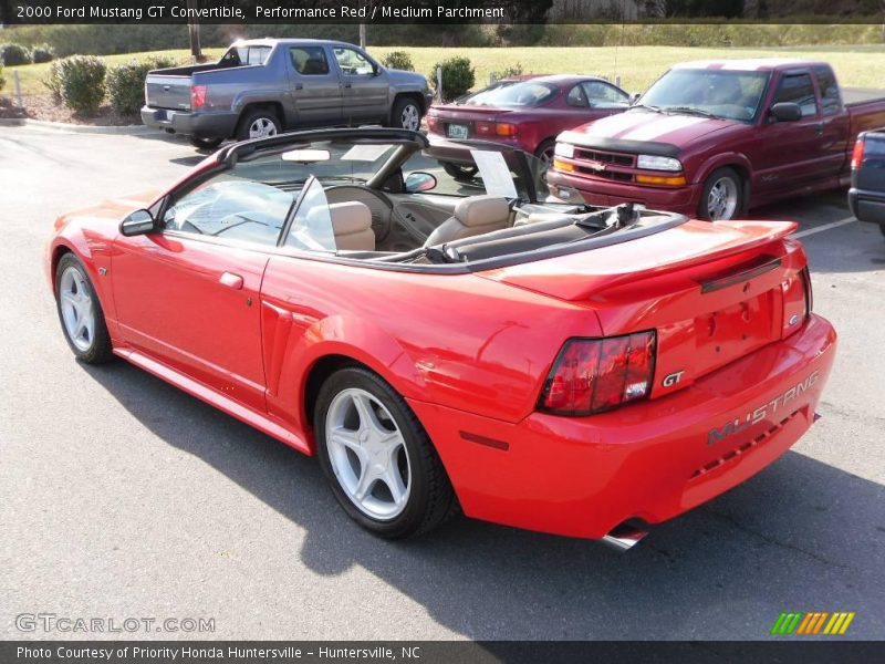 Performance Red / Medium Parchment 2000 Ford Mustang GT Convertible