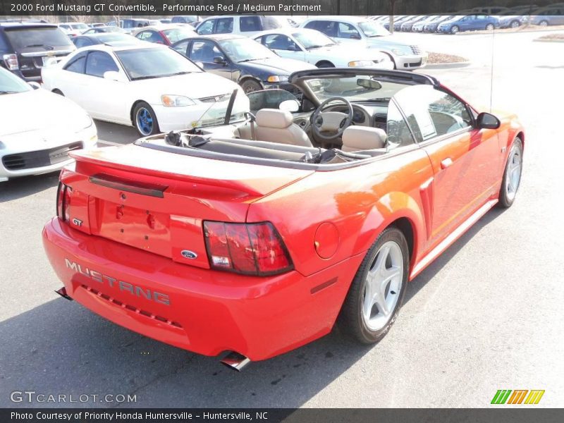 Performance Red / Medium Parchment 2000 Ford Mustang GT Convertible