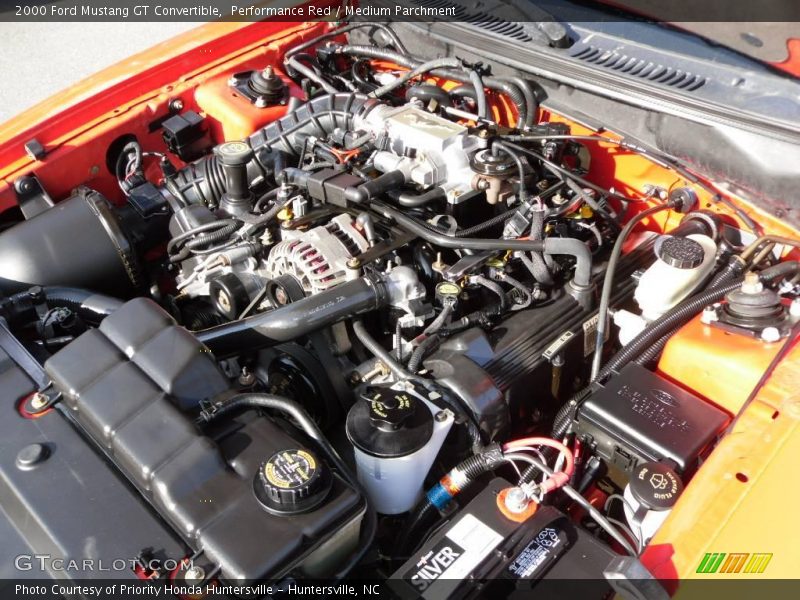 Performance Red / Medium Parchment 2000 Ford Mustang GT Convertible
