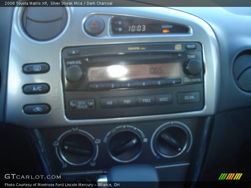 Silver Streak Mica / Dark Charcoal 2008 Toyota Matrix XR