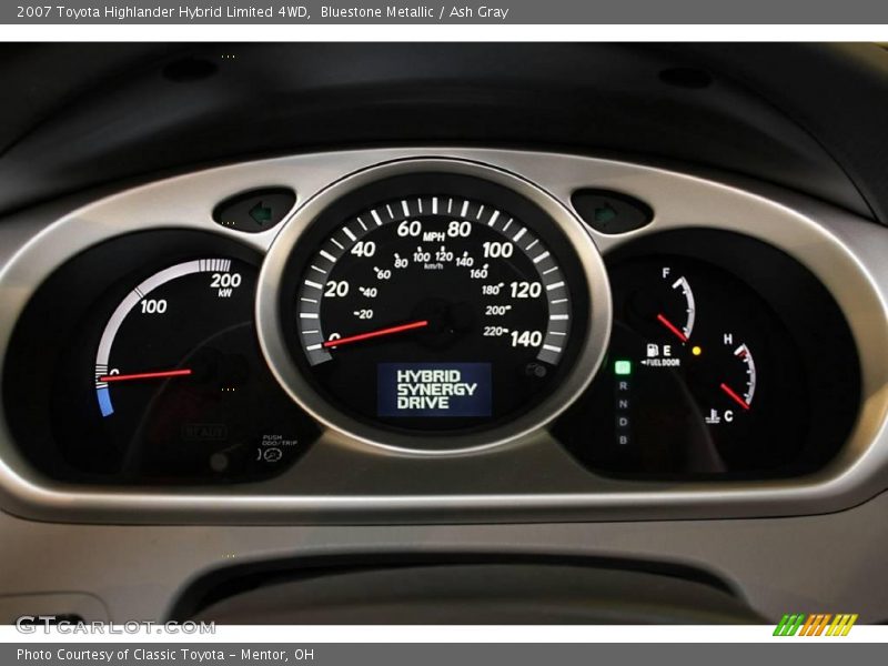 Bluestone Metallic / Ash Gray 2007 Toyota Highlander Hybrid Limited 4WD