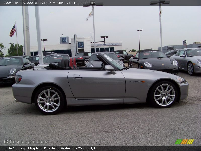 Silverstone Metallic / Red/Black 2005 Honda S2000 Roadster