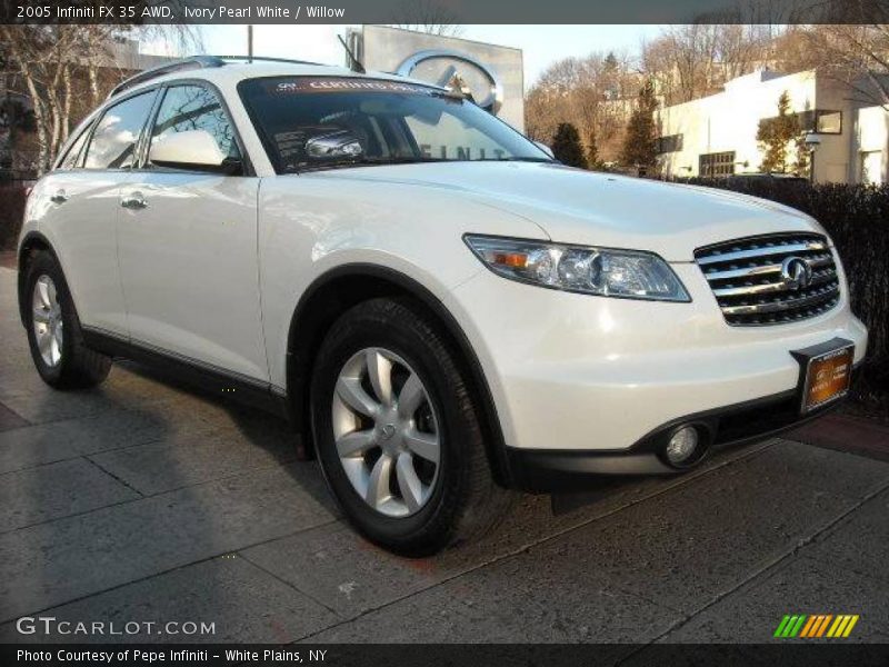 Ivory Pearl White / Willow 2005 Infiniti FX 35 AWD