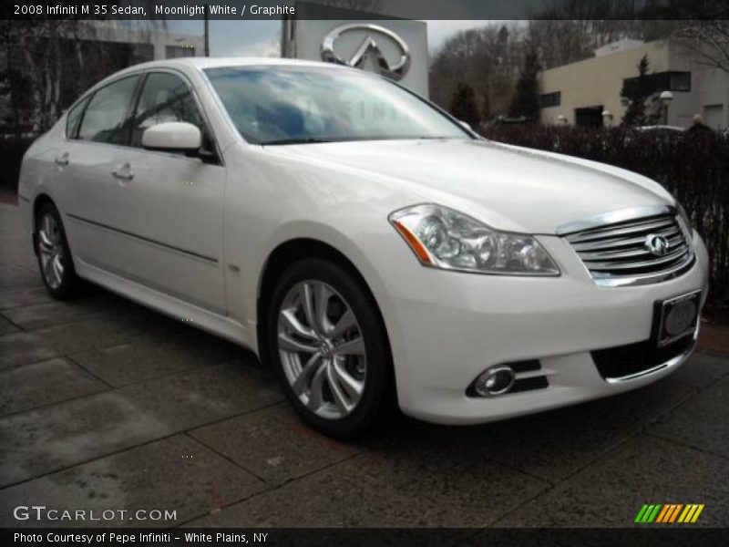 Moonlight White / Graphite 2008 Infiniti M 35 Sedan
