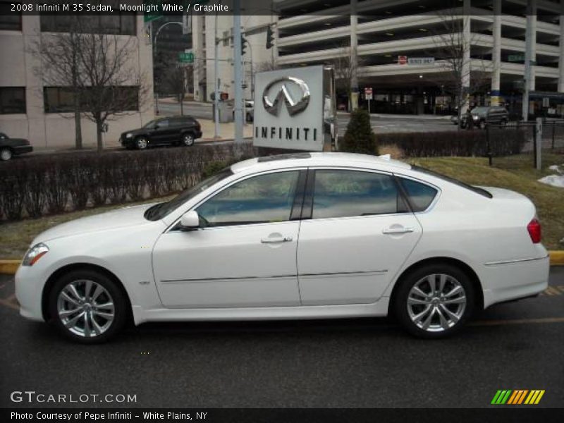 Moonlight White / Graphite 2008 Infiniti M 35 Sedan