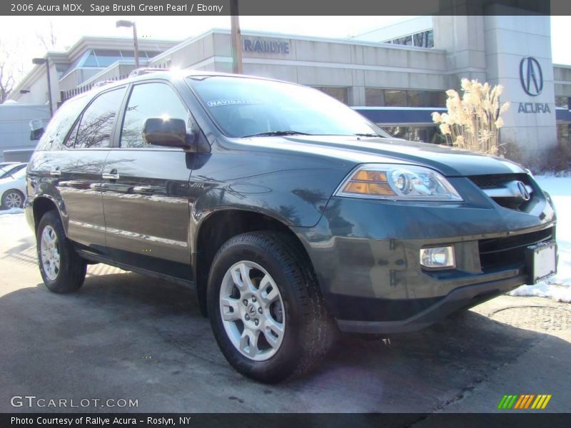 Sage Brush Green Pearl / Ebony 2006 Acura MDX