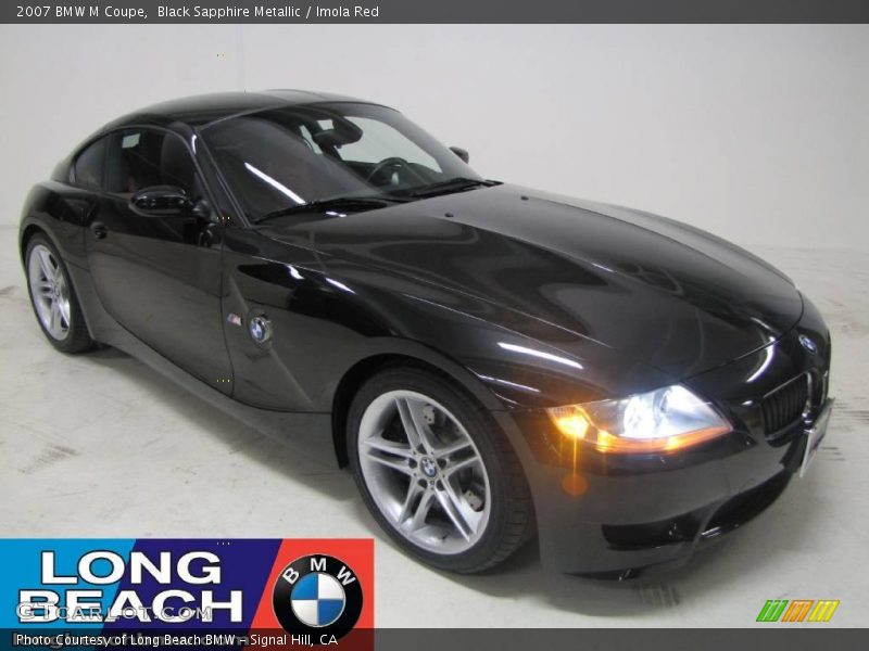 Black Sapphire Metallic / Imola Red 2007 BMW M Coupe