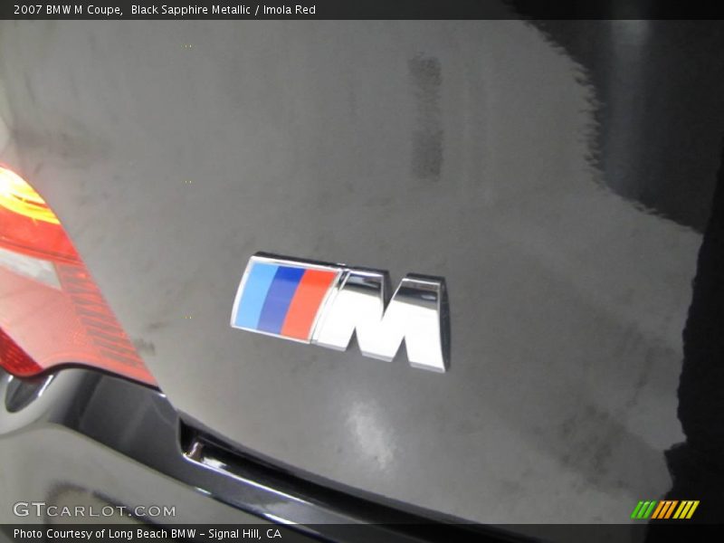 Black Sapphire Metallic / Imola Red 2007 BMW M Coupe