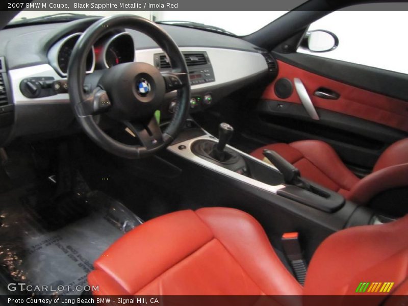 Black Sapphire Metallic / Imola Red 2007 BMW M Coupe