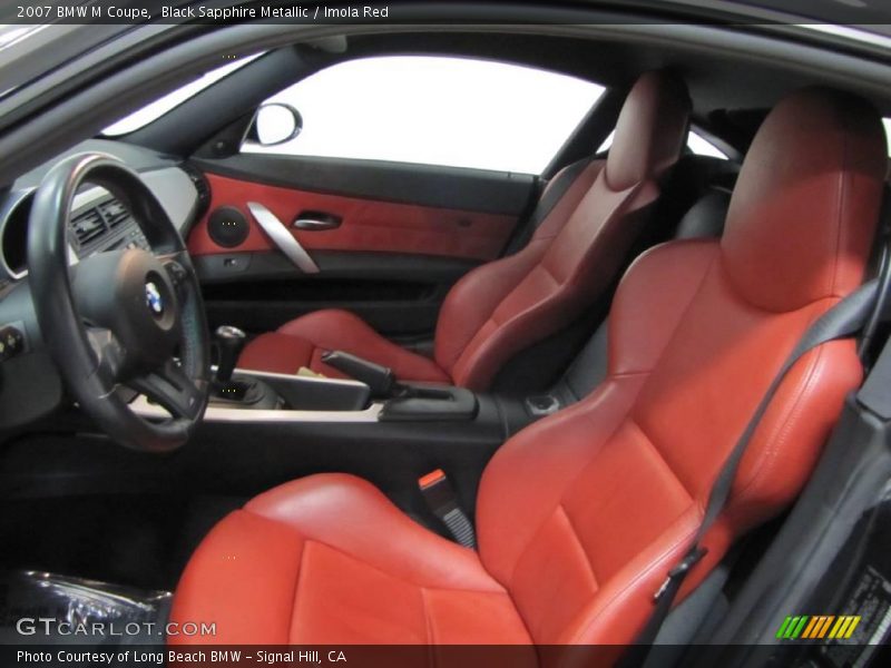 Black Sapphire Metallic / Imola Red 2007 BMW M Coupe