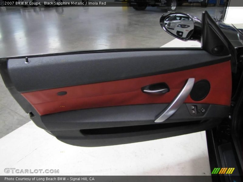 Black Sapphire Metallic / Imola Red 2007 BMW M Coupe