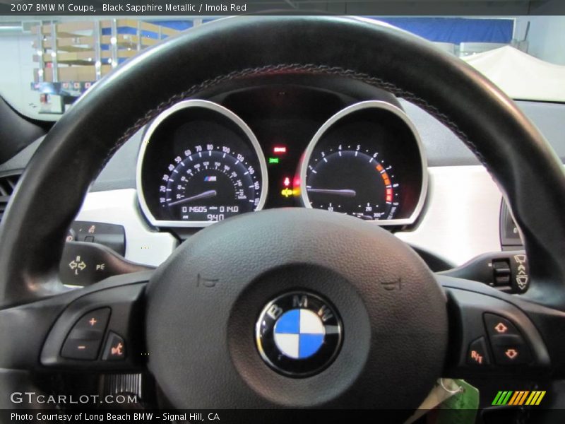 Black Sapphire Metallic / Imola Red 2007 BMW M Coupe