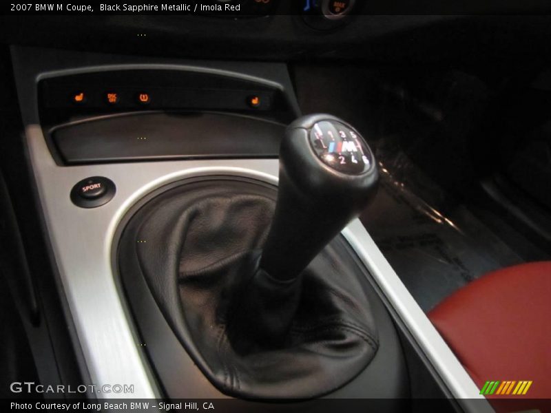 Black Sapphire Metallic / Imola Red 2007 BMW M Coupe