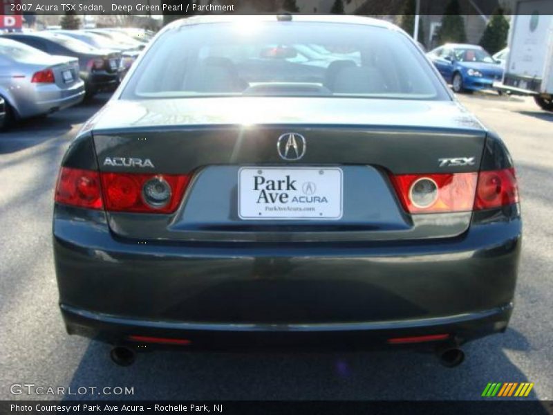Deep Green Pearl / Parchment 2007 Acura TSX Sedan