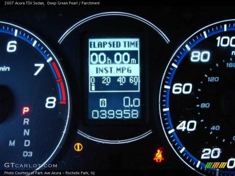 Deep Green Pearl / Parchment 2007 Acura TSX Sedan