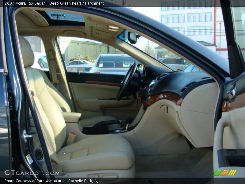 Deep Green Pearl / Parchment 2007 Acura TSX Sedan