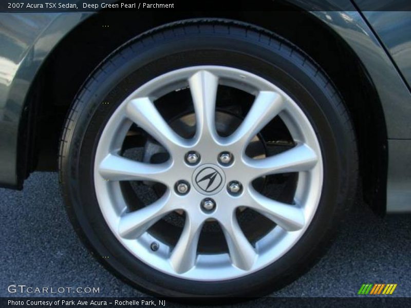 Deep Green Pearl / Parchment 2007 Acura TSX Sedan