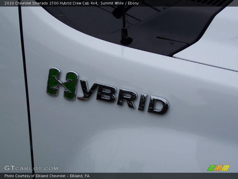 Summit White / Ebony 2010 Chevrolet Silverado 1500 Hybrid Crew Cab 4x4