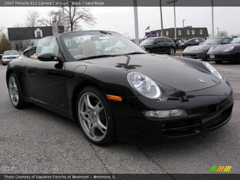 Black / Sand Beige 2007 Porsche 911 Carrera Cabriolet