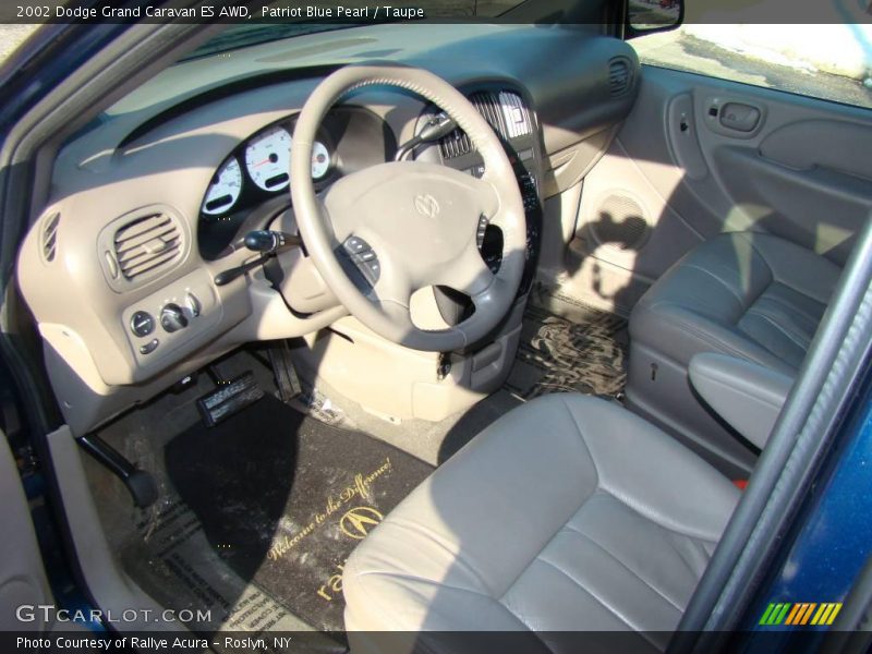 Patriot Blue Pearl / Taupe 2002 Dodge Grand Caravan ES AWD