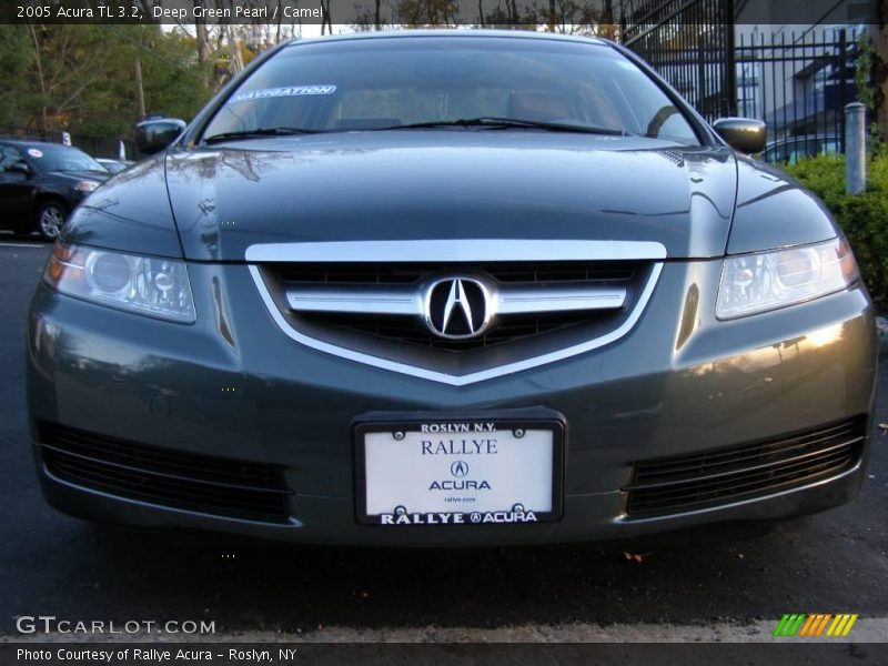 Deep Green Pearl / Camel 2005 Acura TL 3.2