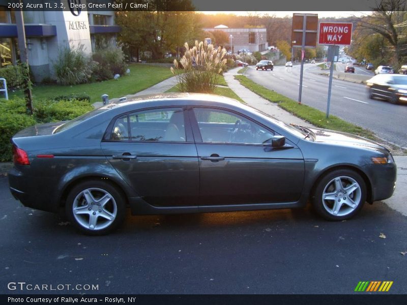 Deep Green Pearl / Camel 2005 Acura TL 3.2