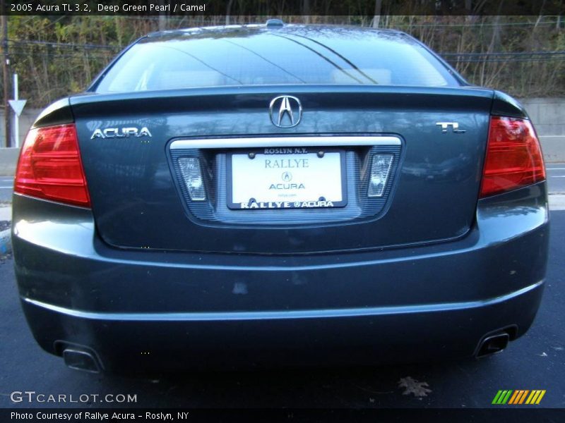 Deep Green Pearl / Camel 2005 Acura TL 3.2