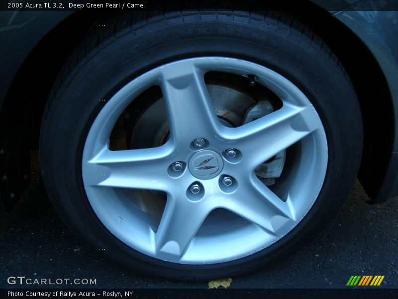 Deep Green Pearl / Camel 2005 Acura TL 3.2