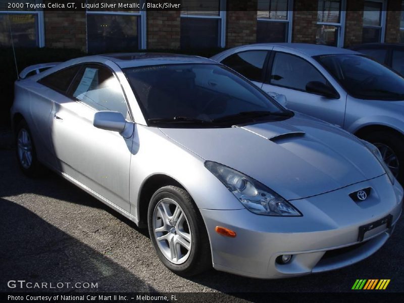 Liquid Silver Metallic / Black/Silver 2000 Toyota Celica GT