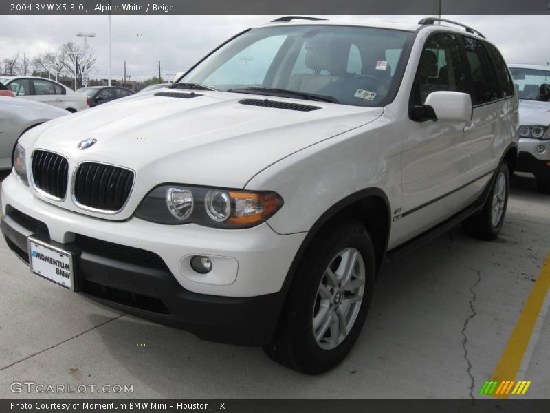 Alpine White / Beige 2004 BMW X5 3.0i