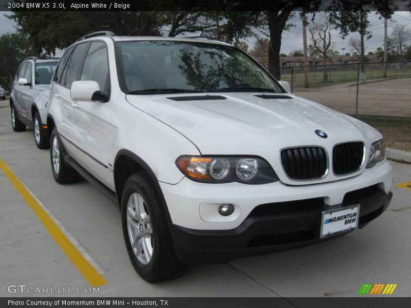 Alpine White / Beige 2004 BMW X5 3.0i