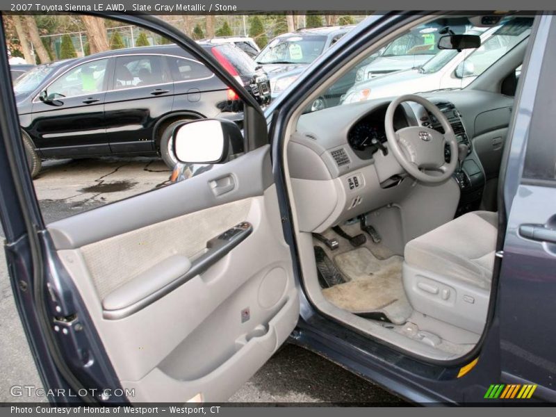 Slate Gray Metallic / Stone 2007 Toyota Sienna LE AWD