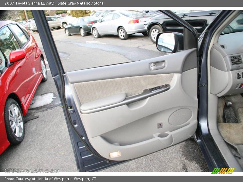 Slate Gray Metallic / Stone 2007 Toyota Sienna LE AWD