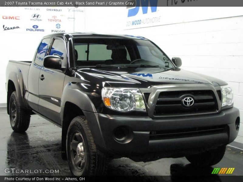 Black Sand Pearl / Graphite Gray 2007 Toyota Tacoma Access Cab 4x4