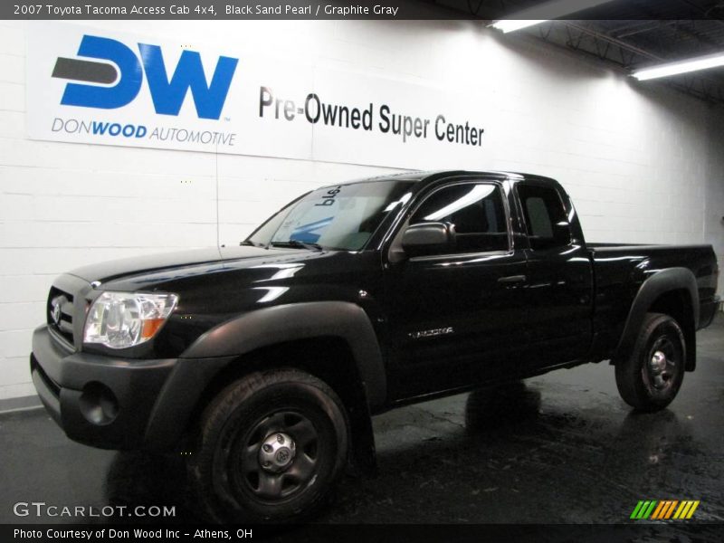 Black Sand Pearl / Graphite Gray 2007 Toyota Tacoma Access Cab 4x4