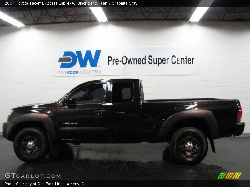 Black Sand Pearl / Graphite Gray 2007 Toyota Tacoma Access Cab 4x4