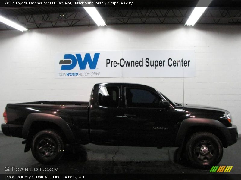 Black Sand Pearl / Graphite Gray 2007 Toyota Tacoma Access Cab 4x4