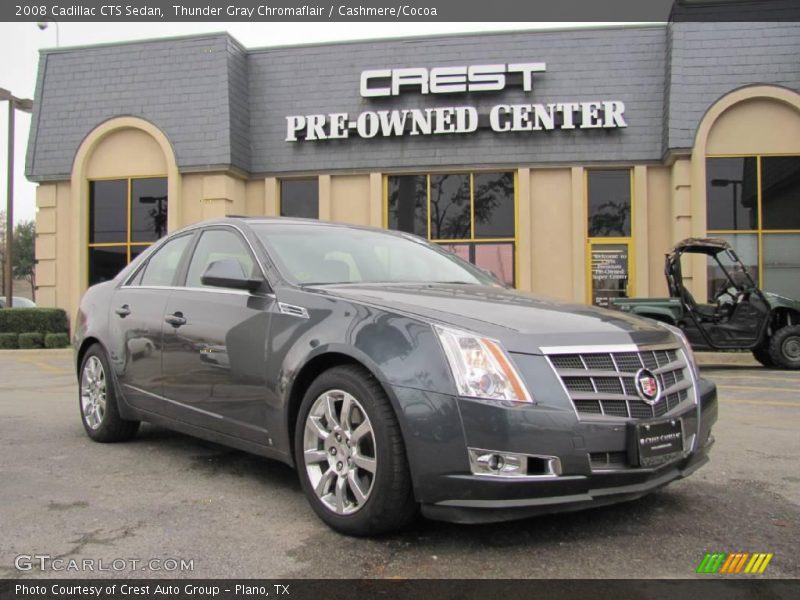 Thunder Gray Chromaflair / Cashmere/Cocoa 2008 Cadillac CTS Sedan
