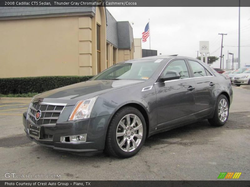 Thunder Gray Chromaflair / Cashmere/Cocoa 2008 Cadillac CTS Sedan
