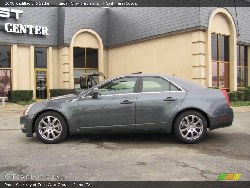 Thunder Gray Chromaflair / Cashmere/Cocoa 2008 Cadillac CTS Sedan