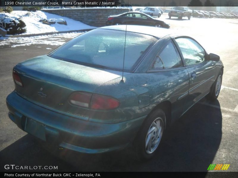 Manta Green Metallic / Neutral 1998 Chevrolet Cavalier Coupe